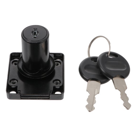 OFFIGAM 1Set Black Mailbox Lock with Screws Zinc Alloy for Home and School Lockers