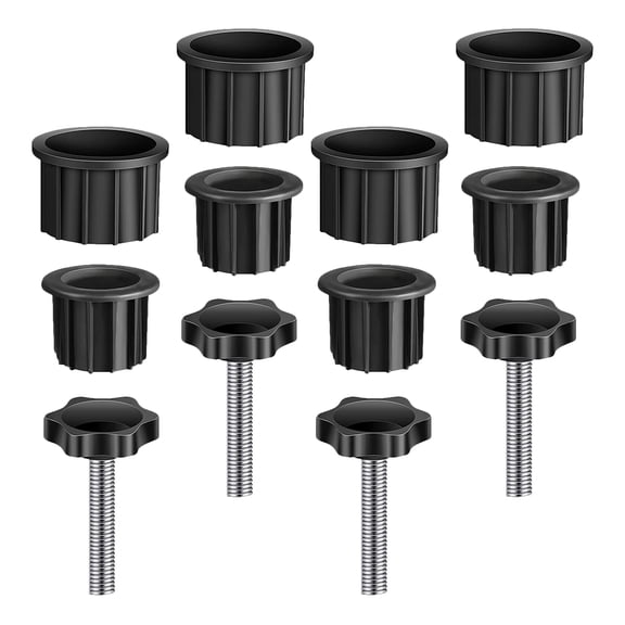 OFFIGAM 1Set Black Plastic Umbrella Stand Base Cap for Outdoor Umbrella Tube with Weather Resistant Design