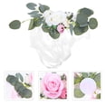 thumbnail image 1 of OFFIGAM 1Set Chair Back Flower White Cloth Plastic Decorative Wedding Theme Party Home Gathering, 1 of 8