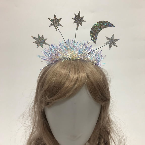 OFFIGAM Christmas Moon Hairband Set for Holiday Party, Festive Headband Decoration Accessory