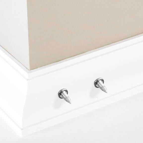 OFFIGAM 1Set Double Ended Nails for Wall Baseboard Durable Plated Silver Rust Resistant Design