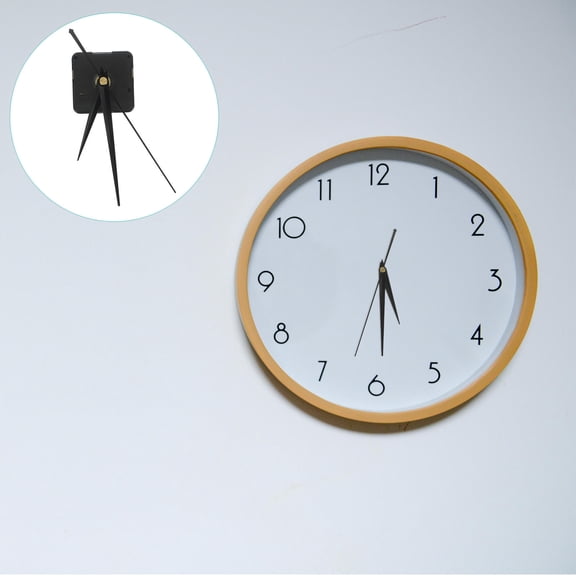 OFFIGAM 1Set Durable Black Plastic Clock Mechanism Kit with Mute Design for Wall Clocks