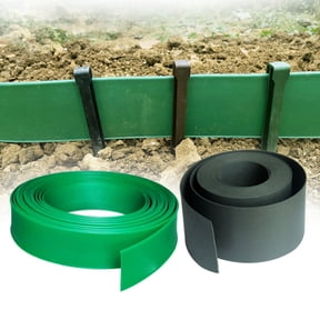 OFFIGAM 1Set Flexible Plastic Garden Edger Border Black Landscape Edging for Sloped Grounds