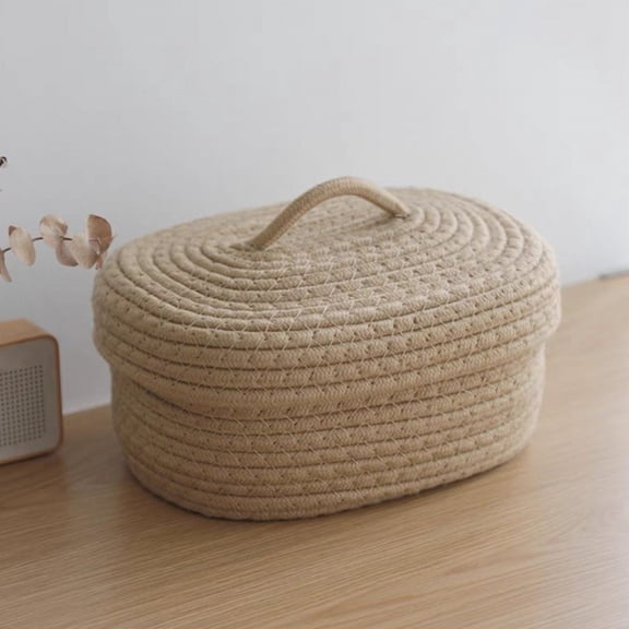 OFFIGAM Cotton Woven Desktop Organizer Basket for Item Storage and Office Organization, 1 Pack