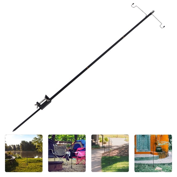 OFFIGAM Folding Camping Light Hanger - Black Aluminum Alloy Tent Lantern Holder