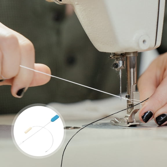 OFFIGAM 1Set Needle Threading Device Plastic Sewing Threader with Smooth Edges for Home Use