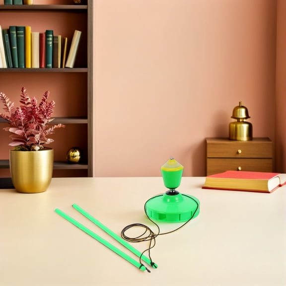 OFFIGAM 1Set Green Plastic Diabolo Chinese Yoyo with Quiet Rotation for Smooth Juggling Tricks