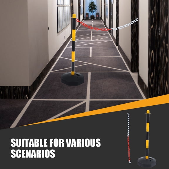 OFFIGAM 1Set Garage Parking Assist Warning Column with Impact Resistant Plastic and Chain