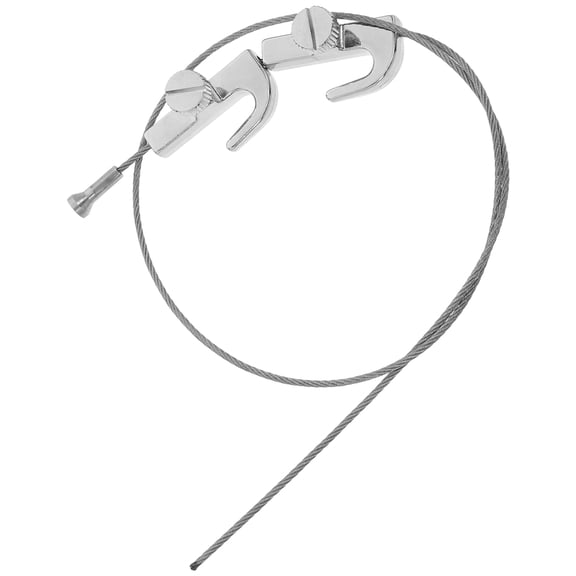 OFFIGAM 1Set Silver Picture Hanging Wire with Stainless Steel Frame Hooks for Easy Artwork Adjustment