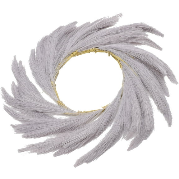 OFFIGAM Artificial Phragmites Wreath Grey Simulated Reed Wall Hanging Decor