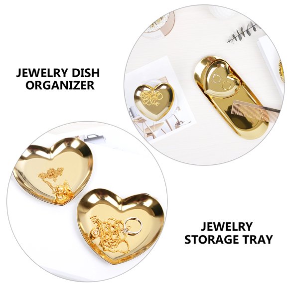 OFFIGAM 1Set Square Necklace Tray Ceramic Jewelry Storage Dish for Home Use Display 8.7X3.4In