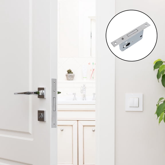 OFFIGAM Stainless Steel Single Tongie Mortise Lock for Exterior and Pipe Shaft Doors 1Set