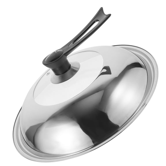 OFFIGAM Stainless Steel Pan Lid with Clear Glass Window and Handle for Cooking Pots and Pans