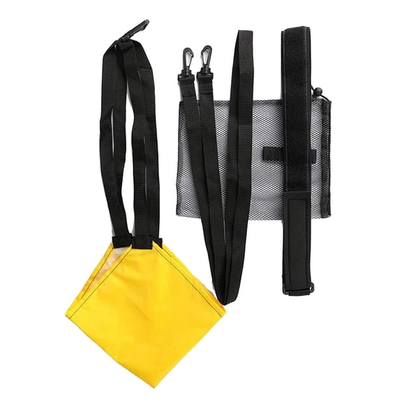 OFFIGAM Yellow Swimming Tether Resistance Strength Training Set with Mesh Bag