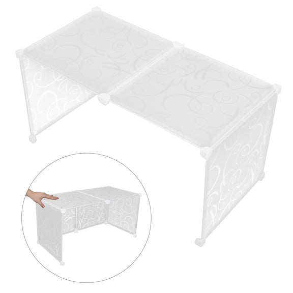 OFFIGAM 1Set Transparent Cat Litter Box Privacy Screen Enclosure with Easy Tool-Free Setup