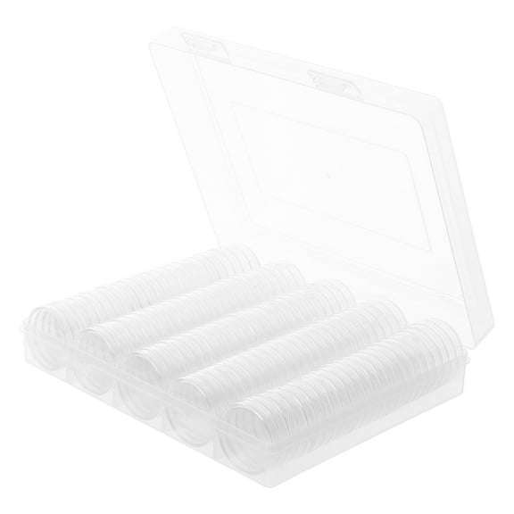 OFFIGAM 1Set Transparent Coin Collection Storage Box with High Precision Fit and Sealing Gasket