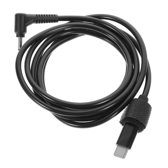 OFFIGAM USB Type C to DC Power Cable Black PVC Copper Wire Charger Cord for Home and Office Use