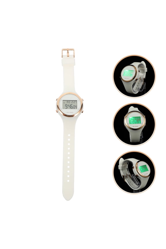 Outdoor Sports Watch Set, White Digital Display with Multi-Function and Comfortable Strap