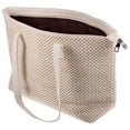 thumbnail image 1 of OFFIGAM Women's Beige Straw Tote Bag - Stylish Outdoor Travel & Party Handbag, Lightweight and, 1 of 7