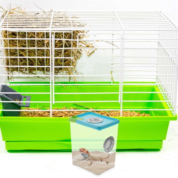 OFFIGAM Acrylic Reptile Feeding Box with Ventilation, Breeding Container for Crawling Habitat, and Secure Habitat Accessory