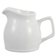 OFFIGAM 1pc White Ceramic Milk Jug Creative Cream Frothing Cups Maker Frothing Pitcher