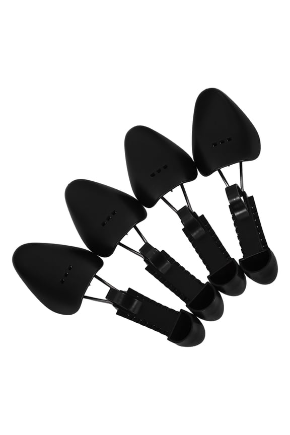 Ladies Plastic Shoe Trees Adjustable Design Black for Shoes Shaping 2Pairs