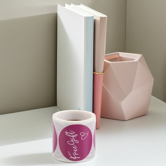 OFFIGAM 2 Rolls Copper Present Stickers Seals for Elegant Wrapping and Personal Use, Decorative Label Tags