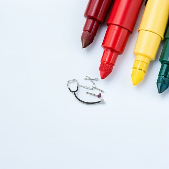 OFFIGAM 2 Sets Miniature Stethoscope Model Silver Alloy to Promote Roleplaying Activities in Miniature Garden Kit