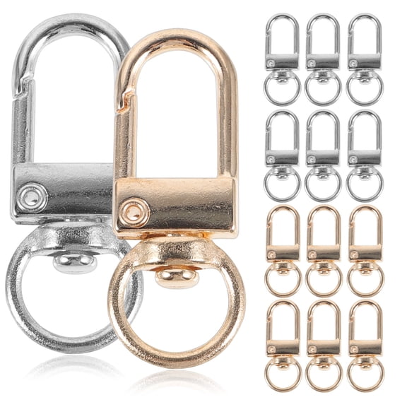 OFFIGAM 20-Pack Zinc Alloy Keychain Clips with Heavy Duty Metal Key Rings for Luggage, Keys, Bags, and Everyday Organization