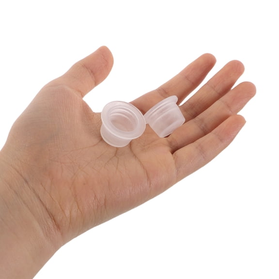 OFFIGAM 200-Pack Clear Plastic Bottle Caps, Leak-Proof Round Replacement Sealing Caps for Secure Bottle Closure and Tight Fit