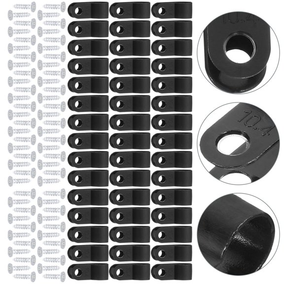 OFFIGAM 200Pcs Cable Clips with Screws Plastic Wire Clips for Wall Use Easy to Install and Carry