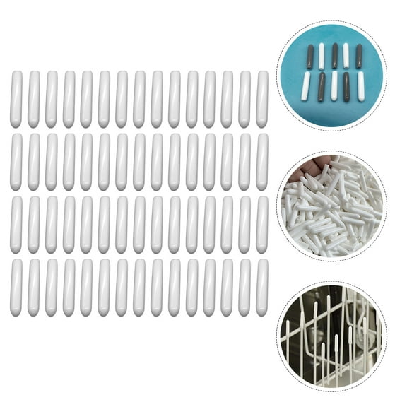 OFFIGAM 200Pcs White Dishwasher Rack End Cap Covers, Rust Resistant, Scratch , Replacement Parts