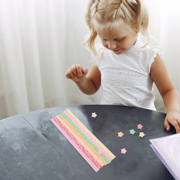 OFFIGAM 200Pcs Glow in the Dark Paper Stars for Craft Projects, Assorted Colors, Perfect for Kids and Adults