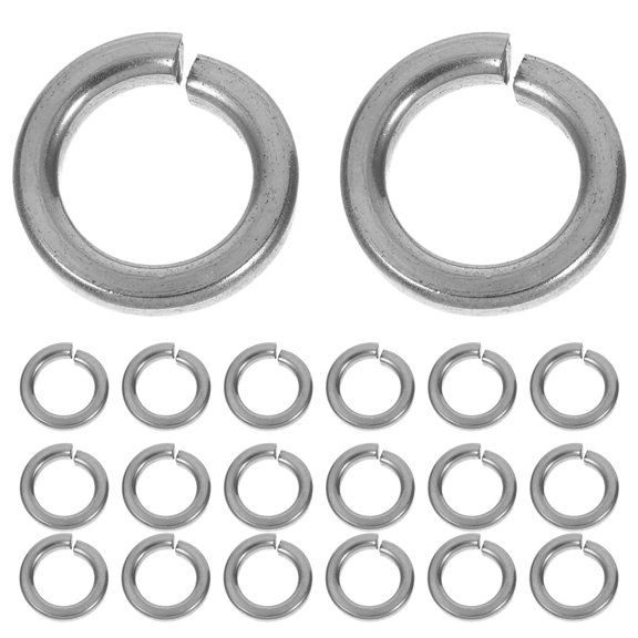 OFFIGAM 200Pcs Silver Stainless Steel Spring Washers for Stable Construction in Home and Automotive Use