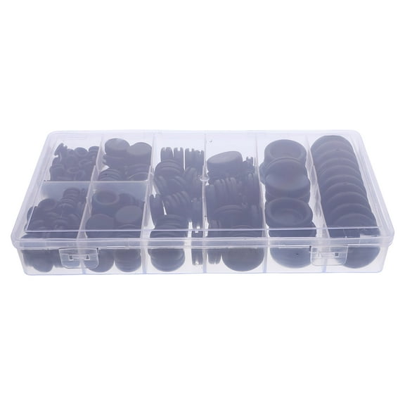 OFFIGAM 200Pcs Stable Rubber Grommet Kit for Wires, Easy to Use, Indoor and Outdoor Wire