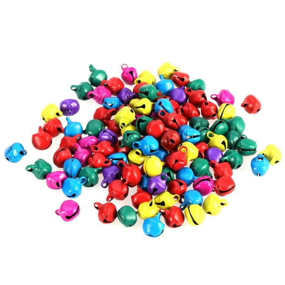 OFFIGAM 200pcs Small Colorful Craft Bells with Jingle Sound for Bracelet Making, Knitting, Craft Projects and Decorations