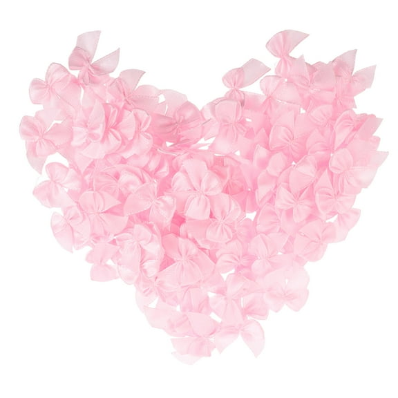 OFFIGAM 200pcs Bowknot Ribbons for Girls - Polyester Craft Hair Bows and Accessories for Hair Styling