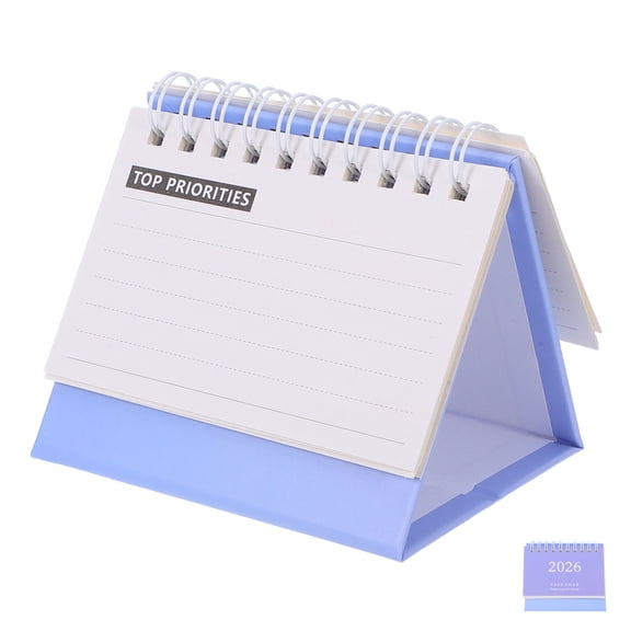 OFFIGAM 2026 Monthly Table Calendar Lavender Paper Planner for Office and Home Use, Desk Organizer