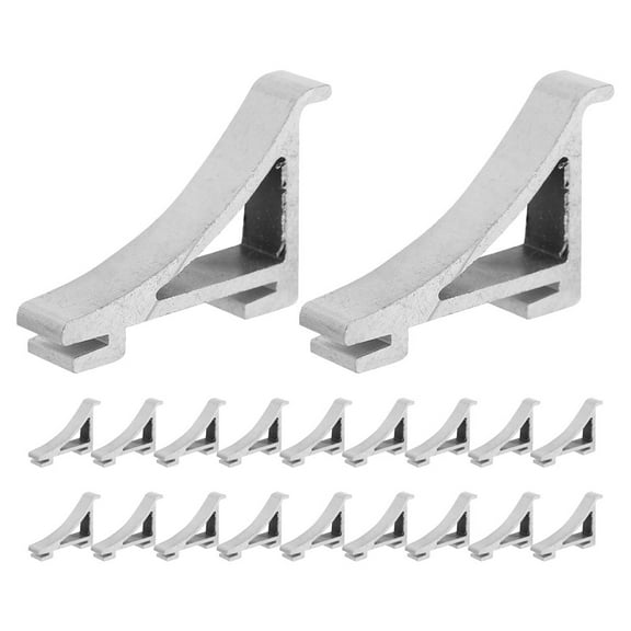 OFFIGAM Heavy Duty Aluminum Shelf Clips Brackets for Freezer, 20PCS Hardware Accessories