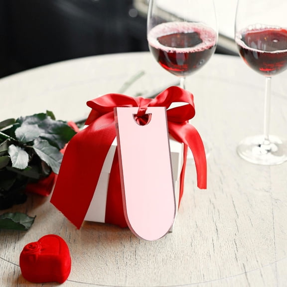 OFFIGAM 20Pcs Arch Shape Acrylic Wedding Name Tags in Rose Plated Gold for Event Seat Management