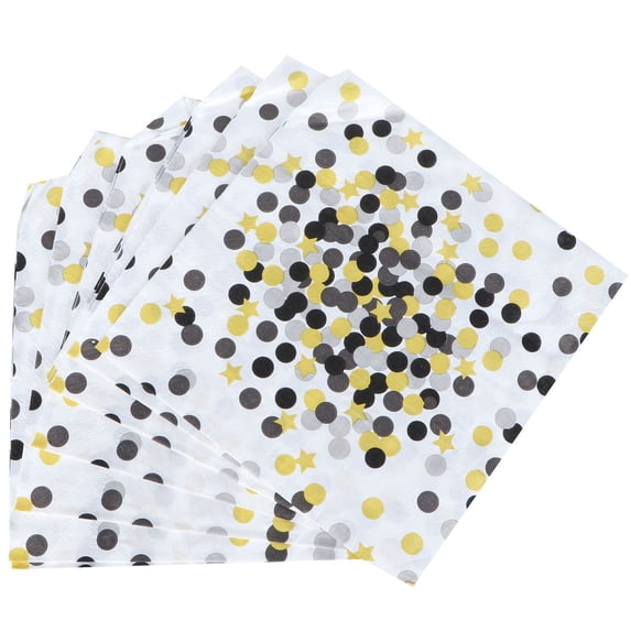 OFFIGAM 20Pcs Printed Black Dot Paper Napkins for Party Dinner Highly Durable Disposable Napkins