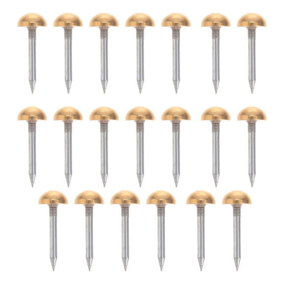 OFFIGAM 20Pcs Golden Copper Upholstery Nails Decorative Furniture Fixing Nails for Sofas and Chairs