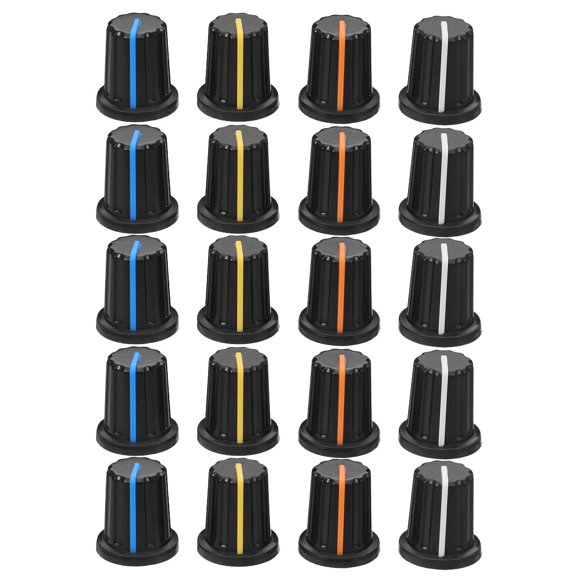 OFFIGAM Control Knob Replacement, Assorted Colors, Plastic, Precision Volume, for Encoders, 20Pcs