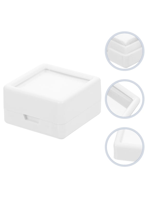 White ABS Ring Case Romantic Ring Organizer for Proposals Lightweight Storage