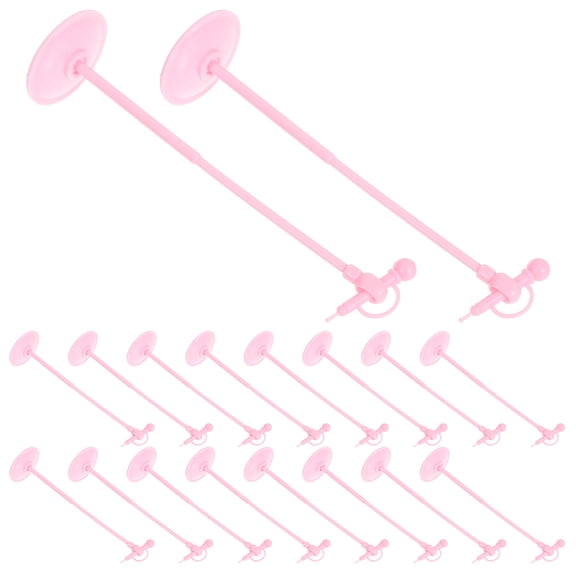 OFFIGAM 20Pcs Miniature Dollhouse Accessories Pink Plastic for Play Enhancement and