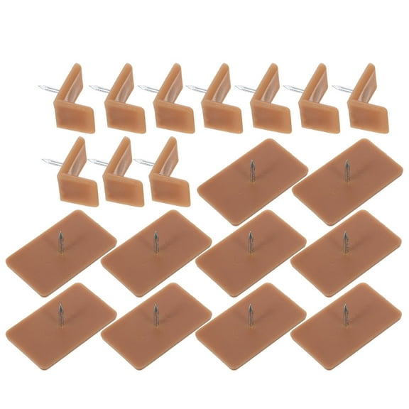 OFFIGAM Nail-on Drawer Glides Plastic Brown Furniture Sliders Durable Noise Reducing