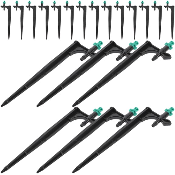 OFFIGAM 20Pcs Black Dripper Spray Nozzle for Garden Micro Irrigation