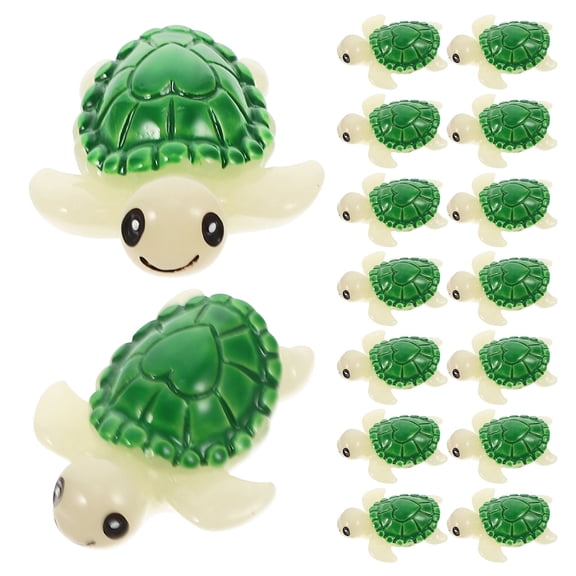 OFFIGAM Miniature Tortoise Figurine Set, 20-Pcs Multi-Colored Small Collectible Animal Toys for Home Decor