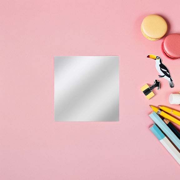 OFFIGAM 20 Pcs Small Acrylic Mirror Tiles with Self-Adhesive Back for Crafts, Home Decor, Wall Art, and Creative Projects