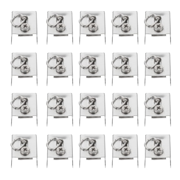 OFFIGAM 20Pcs Stainless Steel Curtain Rod End Plugs Plated Silver for Living Room Bedroom Office